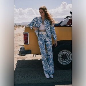 Wrangler | Wanderer High-Rise Nautical Print Flare Jeans Sailing Seven Seas Nwot